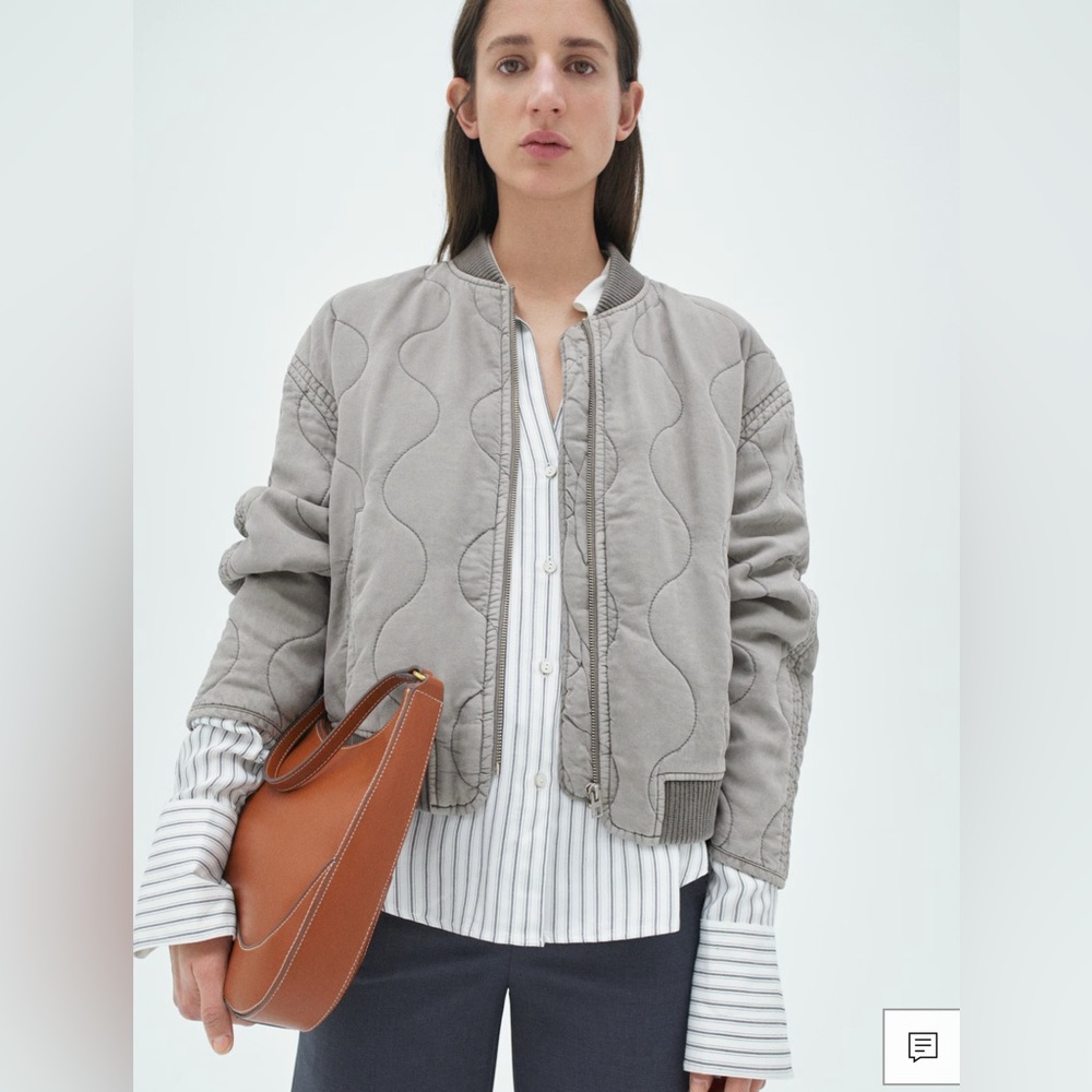 Mango Quilted Bomber Jacket